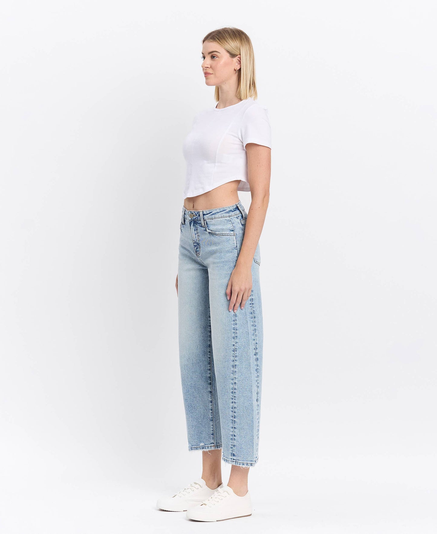 HIGH RISE TWIST BARREL JEANS PAPER TRAILS