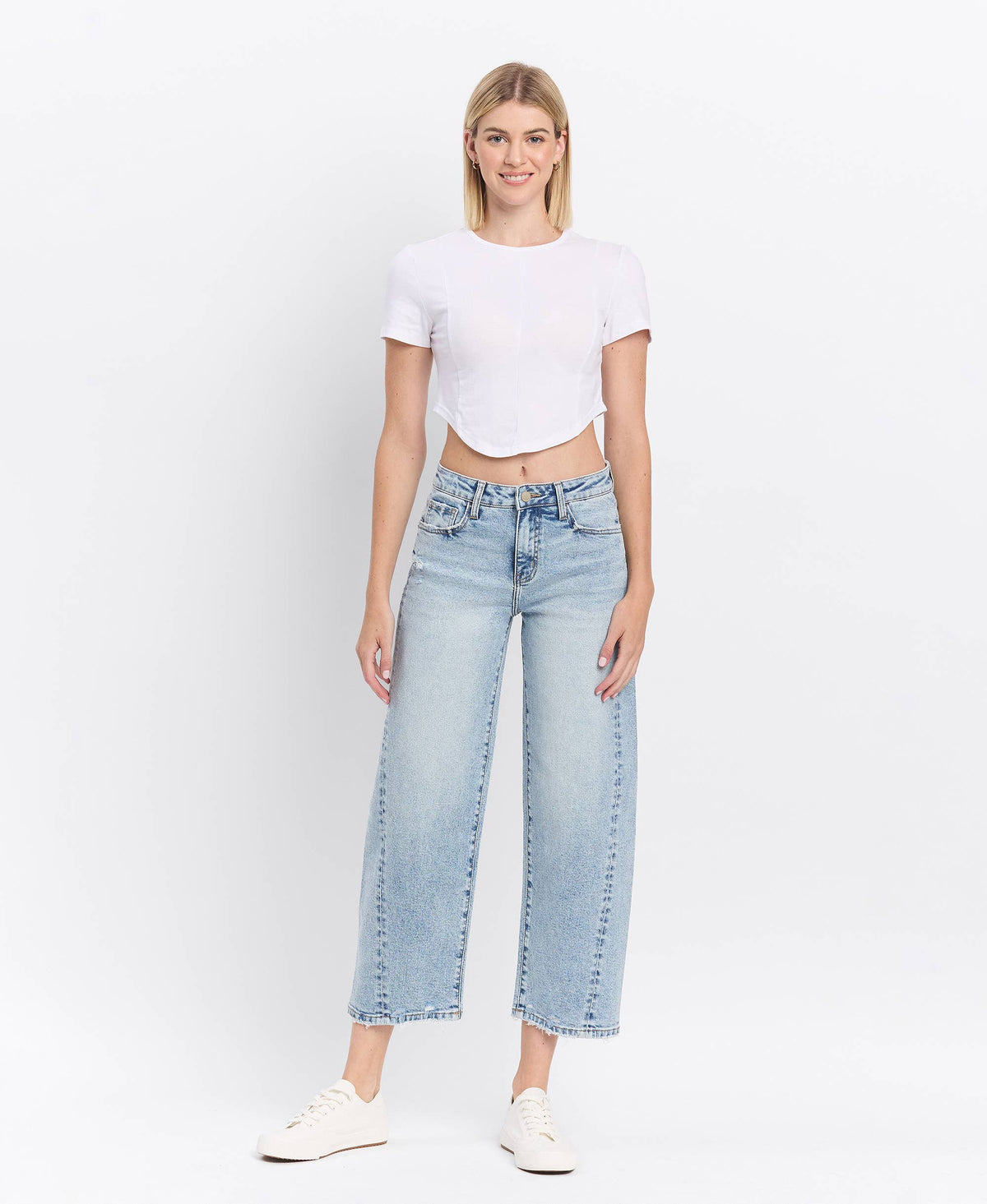 HIGH RISE TWIST BARREL JEANS PAPER TRAILS