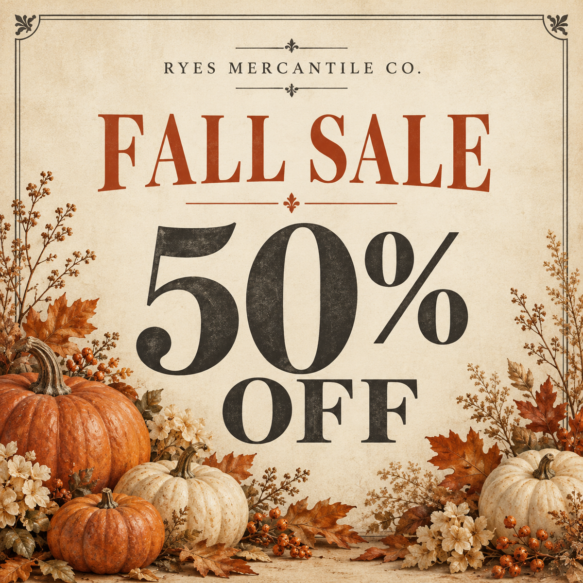 FALL SALE 50%