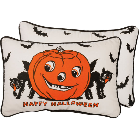Vintage Happy Halloween Pillow