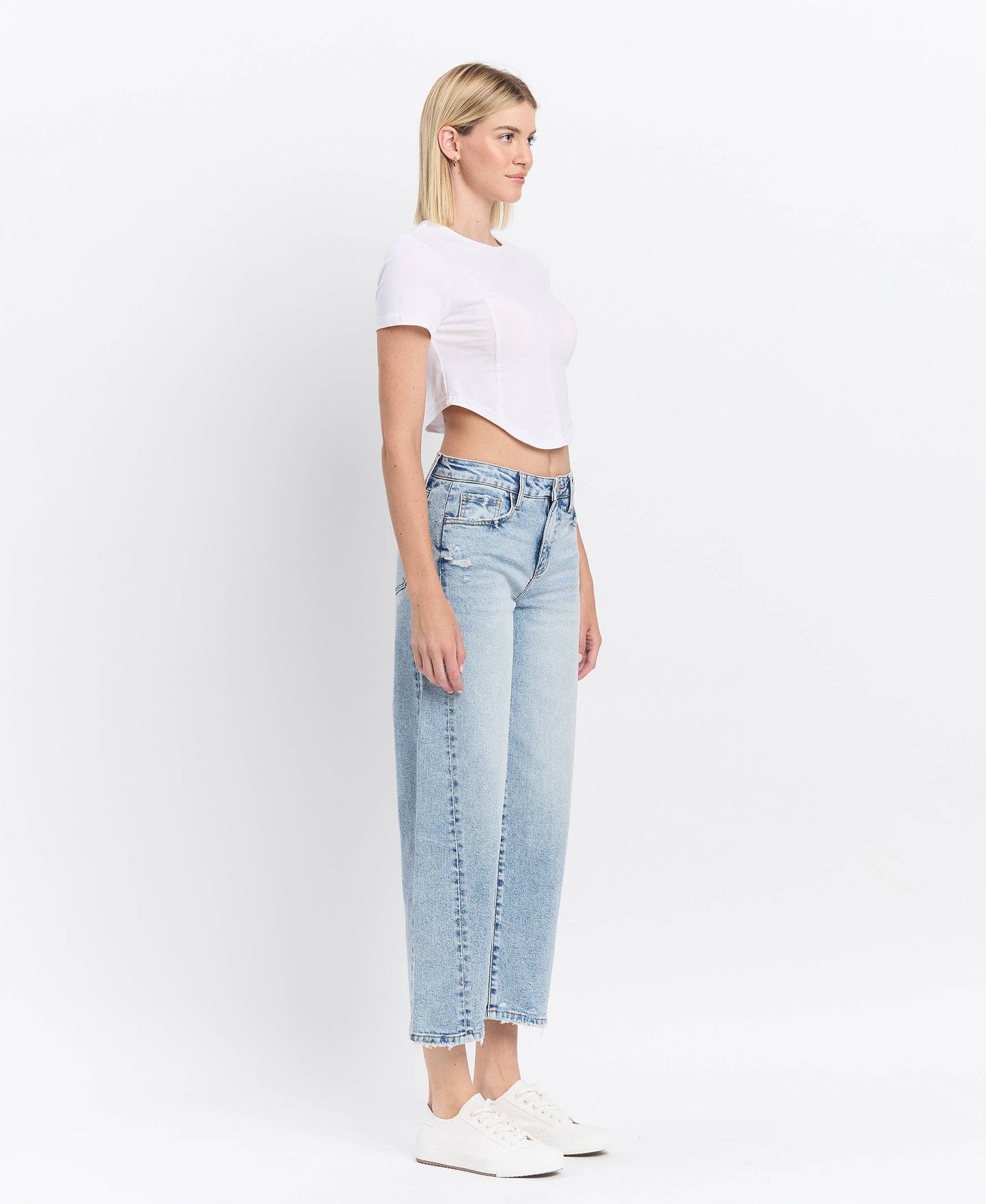 HIGH RISE TWIST BARREL JEANS PAPER TRAILS