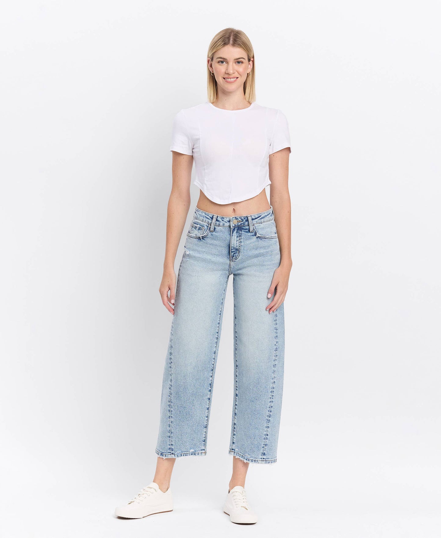 HIGH RISE TWIST BARREL JEANS PAPER TRAILS