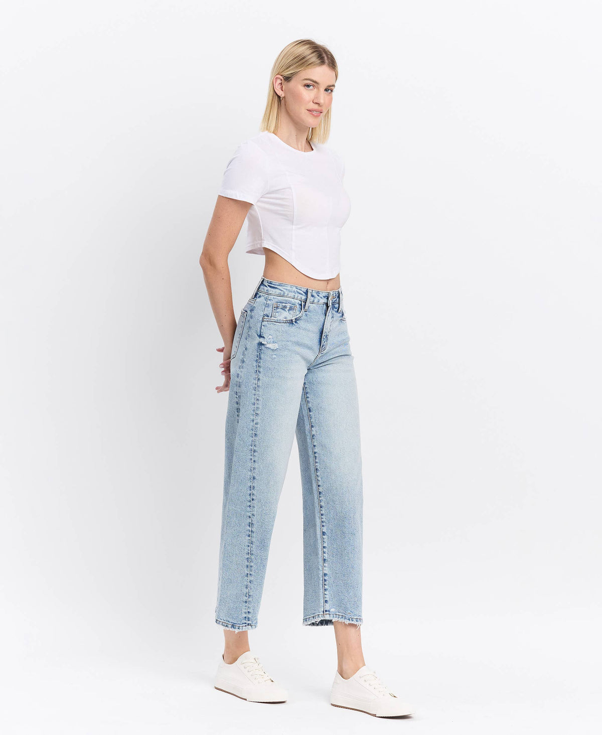 HIGH RISE TWIST BARREL JEANS PAPER TRAILS