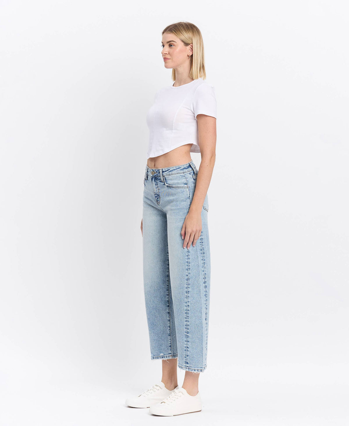 HIGH RISE TWIST BARREL JEANS PAPER TRAILS