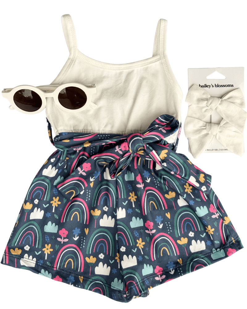 Betty Camisole Romper - Over the Rainbow