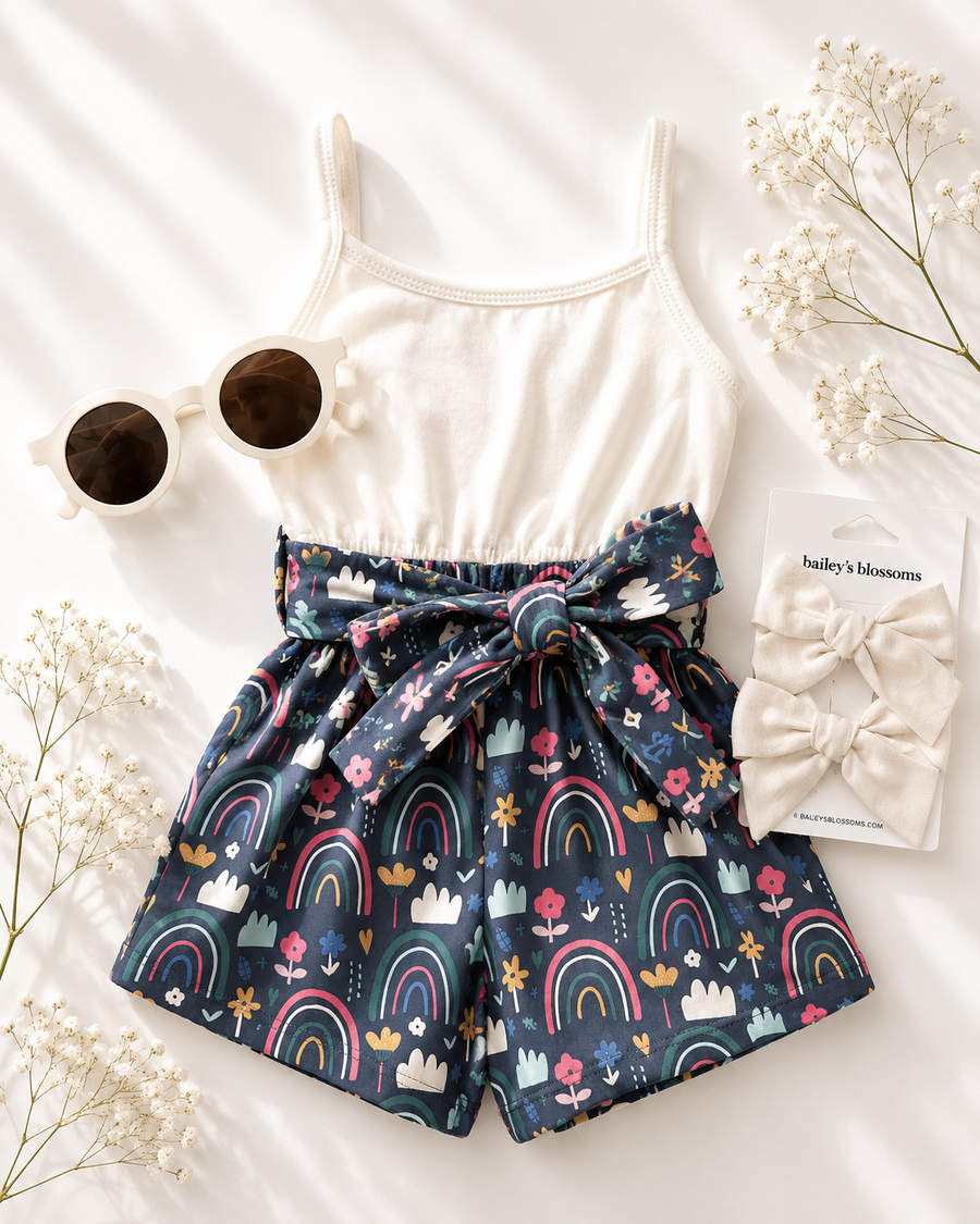 Betty Camisole Romper - Over the Rainbow