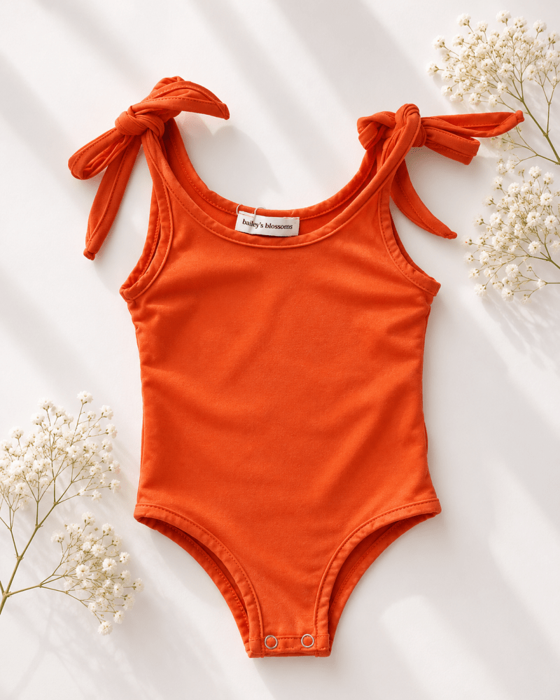 Madden Tie Shoulder Tank Top & Leotard - Soft Terracotta