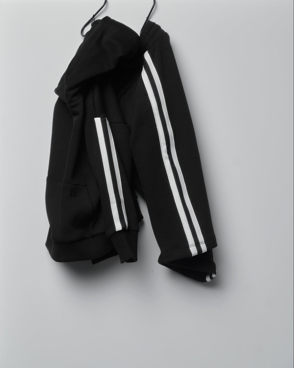 SIDE TRIM HOODIE - BLACK