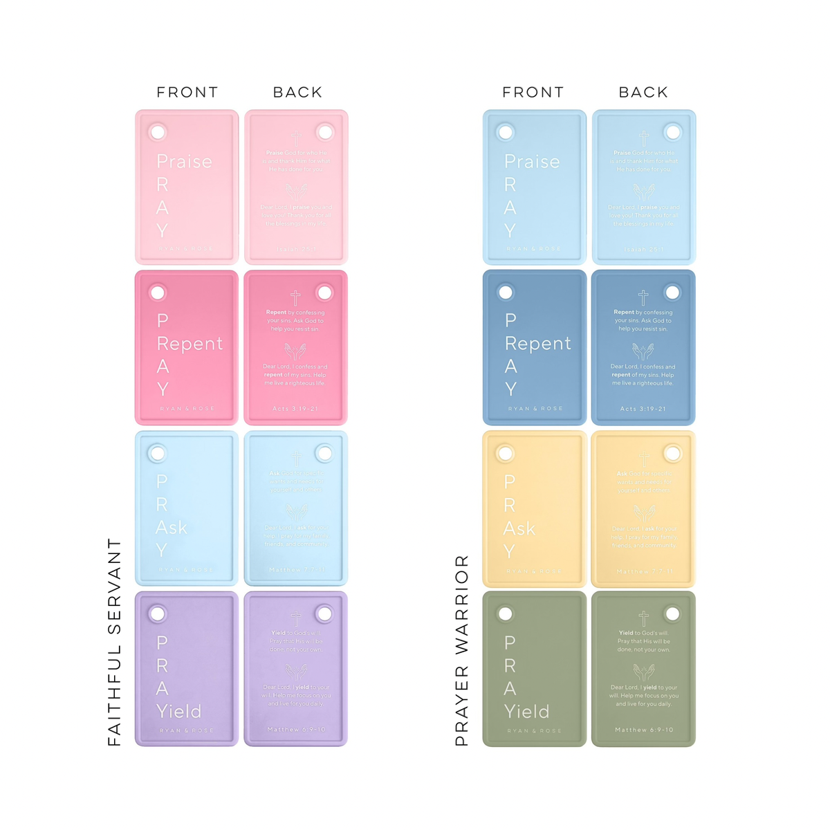 Ryan & Rose - PRAY Flash Cards - Prayer Warrior