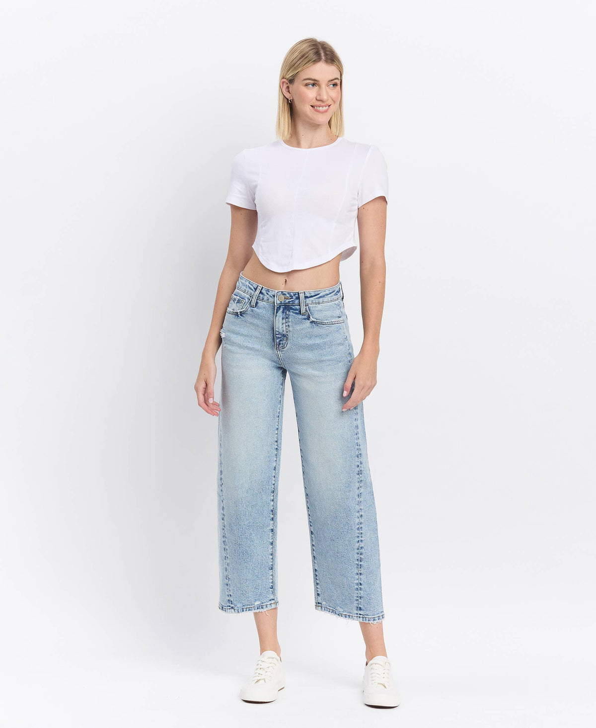 HIGH RISE TWIST BARREL JEANS PAPER TRAILS