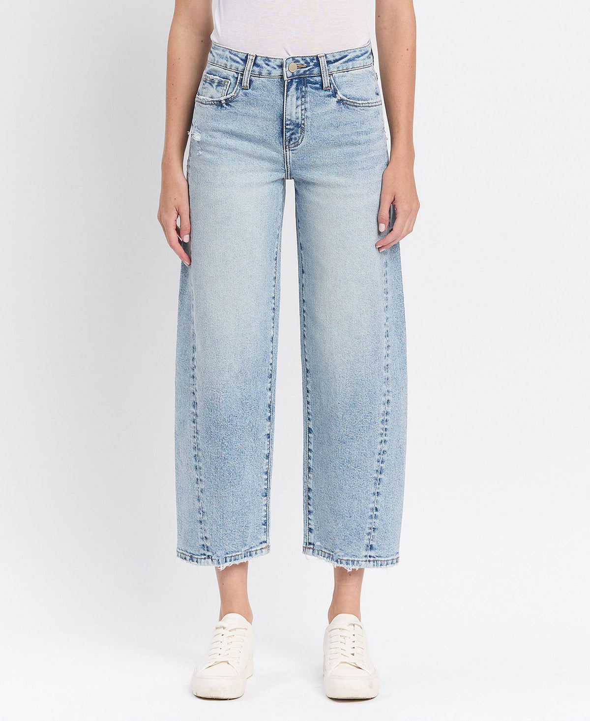 HIGH RISE TWIST BARREL JEANS PAPER TRAILS